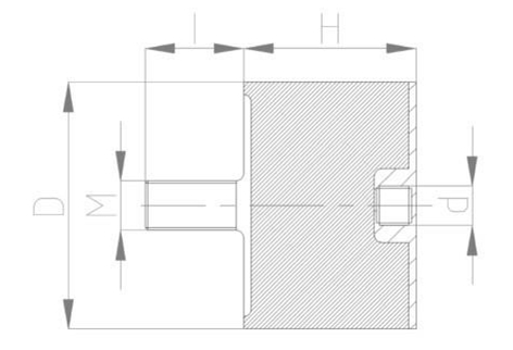 JNDD型<a href='http://m.lectite.com' target='_blank'><u>橡膠減震器</u></a>結(jié)構(gòu)圖